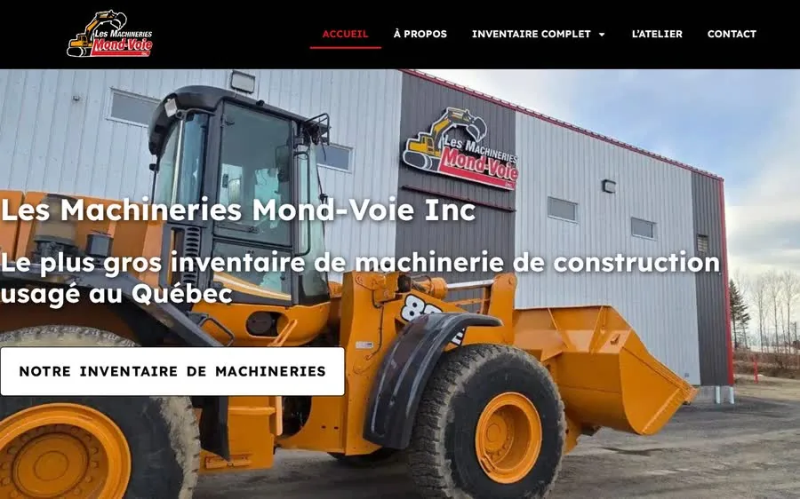 Réalisation web : Les Machineries Mond-Voie Projet web Les Machineries Mond-Voie - LaFirme Agence Web