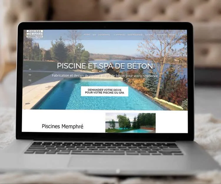 Réalisation web : Piscines Memphré Projet web Piscines Memphré - LaFirme Agence Web