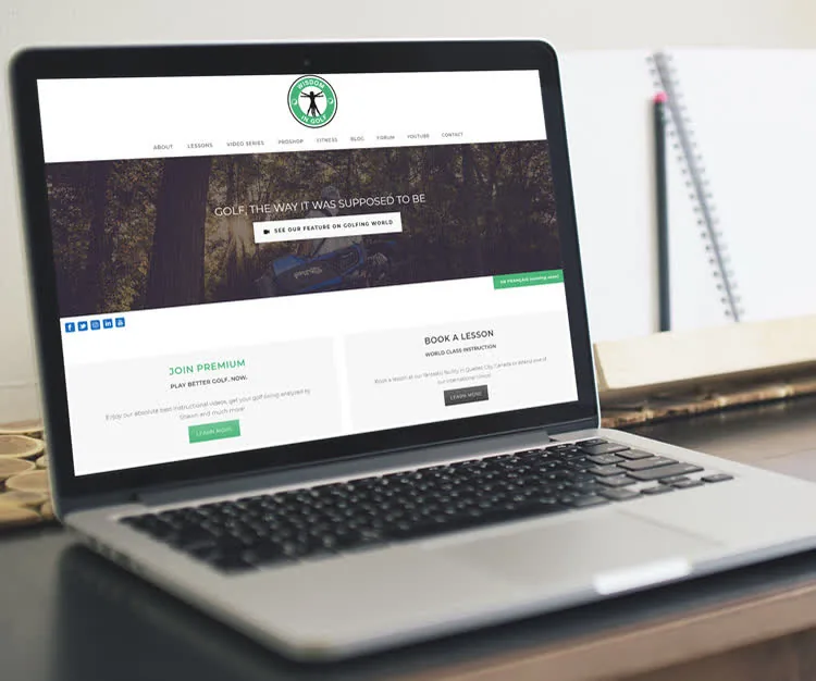 Réalisation web : Wisdom In Golf Projet web Wisdom In Golf - LaFirme Agence Web